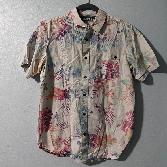 Vans - Floral Button Short Sleeve Shirt - Picture 1 of 7
